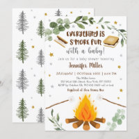 Feu de camp S'mores Baby shower de verdure
