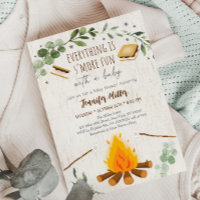 Feu de camp S'mores Baby shower de verdure