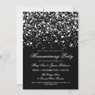 Invitation Feu de réchauffement ménager Silver Midnight Glam