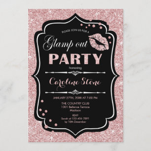 Invitation Feu de sortie - Black Rose Gold