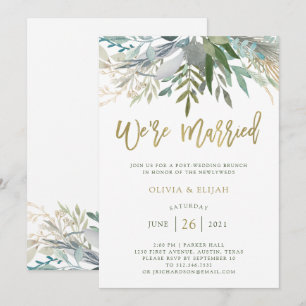 Invitation Feuillage Chic Nous sommes mariés