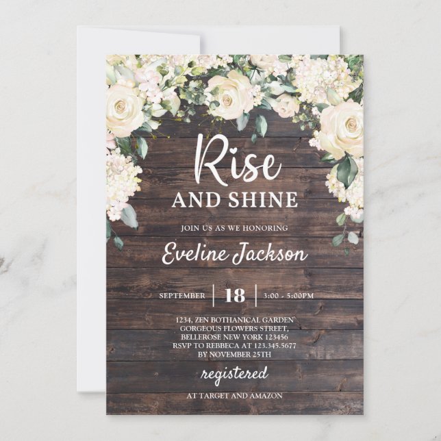 Invitation Feuillage verdoyant bois rustique mariage bohème (Devant)
