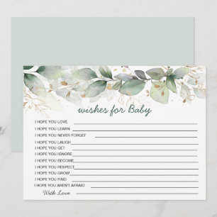 Invitation Feuillage verdoyant Voeux de Baby shower