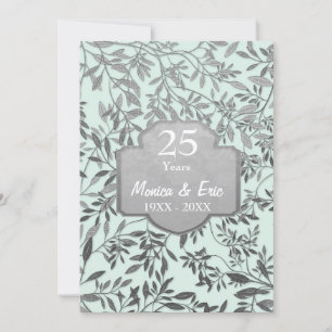 Invitation Feuille d'Argent 25e Anniversaire de Mariage