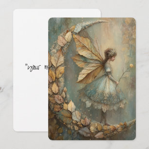 Invitation Feuille de fée de bois enchanté aquarelle fantasy