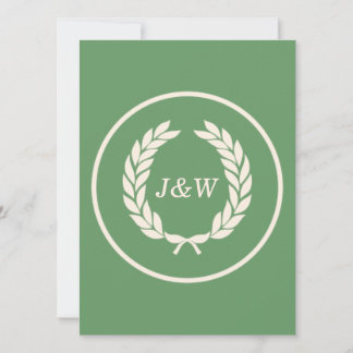 Invitation Feuille de monogramme Laurel