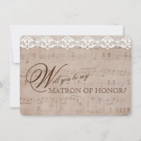 Feuille de musique romantique Dentelle Be my MATRO