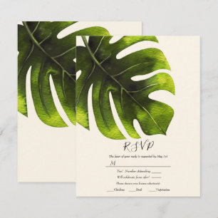 Invitation Feuille de palme tropicale Élégant Mariage moderne