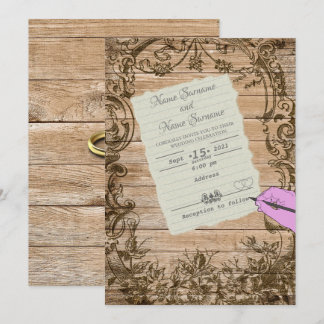 Invitation Feuille de papier à la main