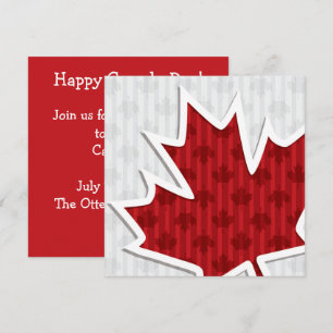 Invitation Feuille d'érable de la Fête du Canada