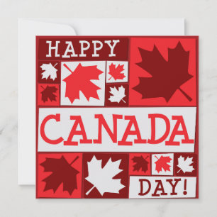 Invitation Feuille d'Érable de la Fête du Canada