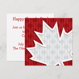Invitation Feuille d'érable de la Fête du Canada