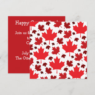 Invitation Feuille d'érable de la Fête du Canada
