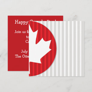 Invitation Feuille d'Érable Fête du Canada
