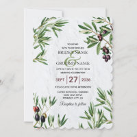 Feuille d'olive méditerranéen grec Mariage de l'îl