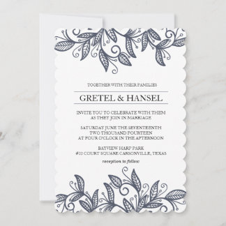 Invitation feuille tourbillon