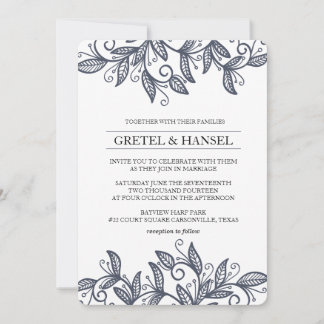Invitation feuille tourbillon
