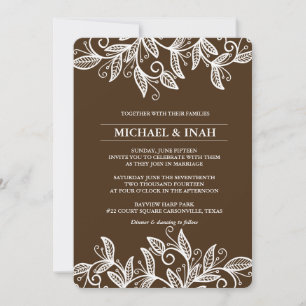 Invitation feuille tourbillon de gribouillis