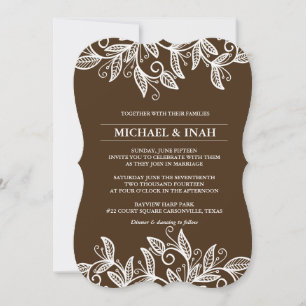 Invitation feuille tourbillon de gribouillis