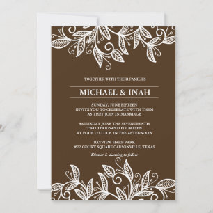Invitation feuille tourbillon de gribouillis