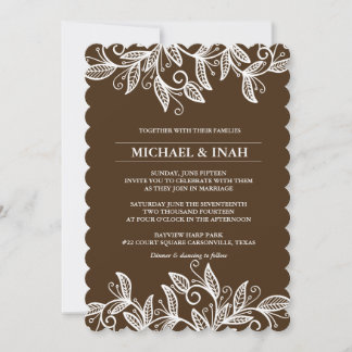 Invitation feuille tourbillon de gribouillis