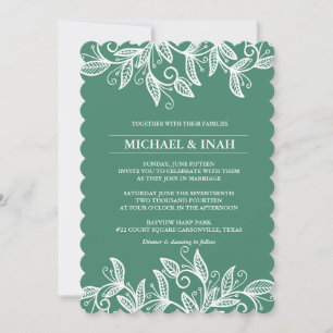 Invitation feuille tourbillon de gribouillis