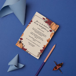 Invitation Feuilles citrouille Frame Thanksgiving