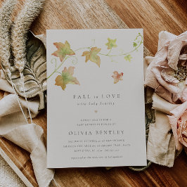 Invitation Feuilles d'automne Baby shower d'automne moderne
