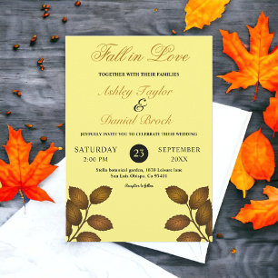 Invitation Feuilles d'automne Bohème Chic Floral Mariage d'au