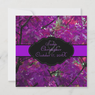 Invitation Feuilles d'automne de PixDezines/mauve royale/DO-I