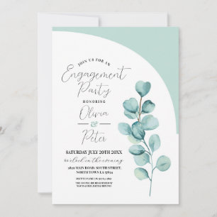 Invitation Feuilles de la partie d'engagement Couples douche 