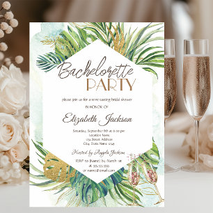 Invitation Feuilles de palmier tropicales pour enterrement de