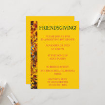 Feuilles d'or brillant Thanksgiving Friends
