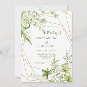 Invitation Feuilles en aquarelle