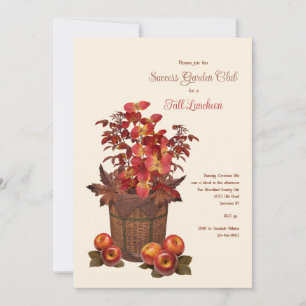 Invitation Feuilles et pommes