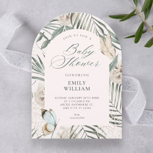 Invitation Feuilles florales douche de mariée