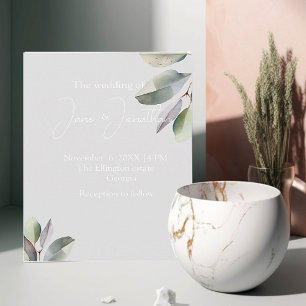 Invitation Feuilles simples d'eucalyptus