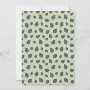 Invitation Feuilles verts, motif transparent