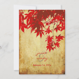 Invitation Feuilles Vintages de l'érable rouge/invitations d'