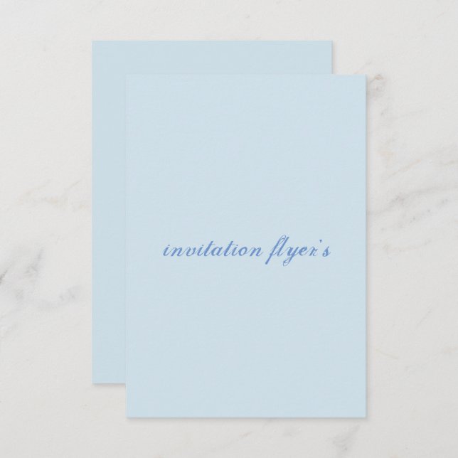 Invitation feuillet d'invitation (Devant / Derrière)