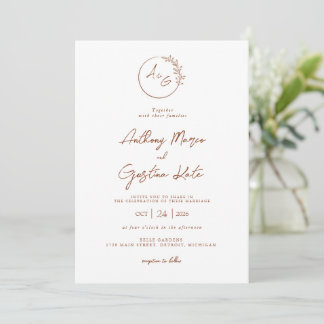 Invitation feuilletée, taille : 5 po x 7 po