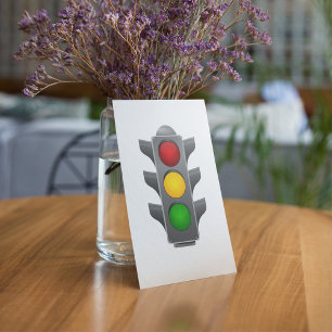 Invitation Feux de circulation Signal rouge jaune vert