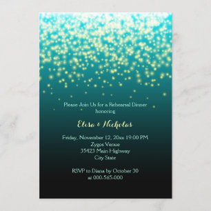 Invitation Feux pétillantes Dîner de répétition mariage turqu