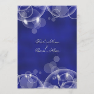 Invitation Fiançailles bleu #2 de mariage d'hiver de bulle