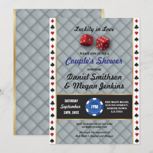 Invitation Fiançailles de douche Couples Casino Mariage Las V