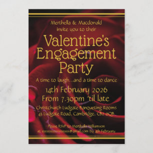 Invitation Fiançailles de la Saint-Valentin Écriture Chrétien