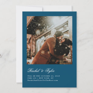 Invitation Fiançailles de légende officiel Enregistrer la dat