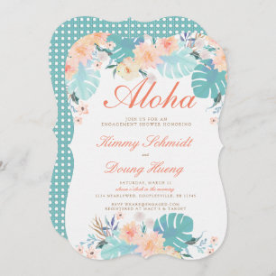 Invitation Fiançailles de Luau