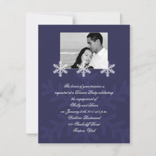 Invitation Fiançailles de mariage d'hiver de la flotte Blue S