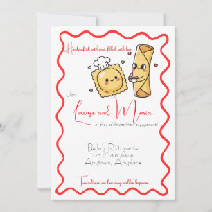 Invitation Fiançailles de ravioli philippin Ravioli et Lumpia